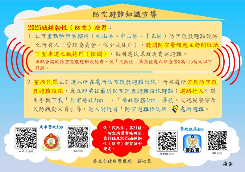 防空避難知識宣導