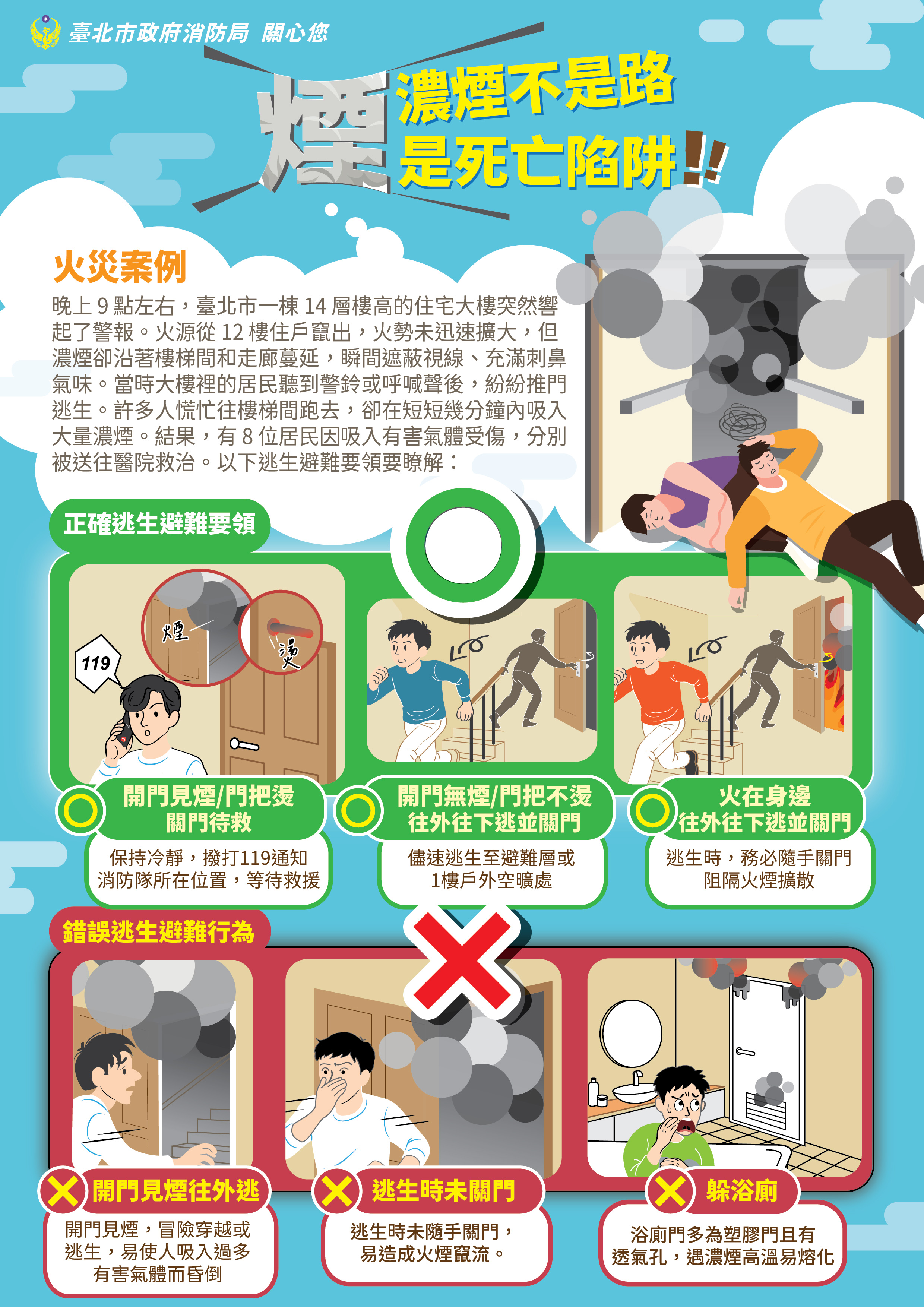 火災案例安全宣導海報